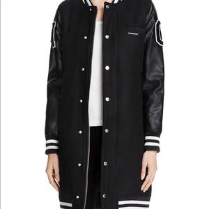 Mid length Members only varsity jacket